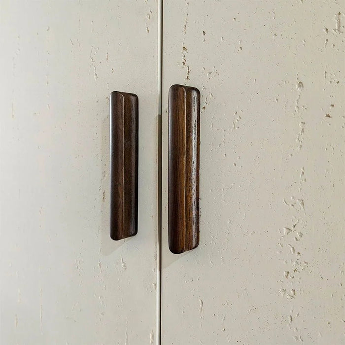 Oboro 6 Door Wardrobe With 2 Mirrors - Walnut/Beige