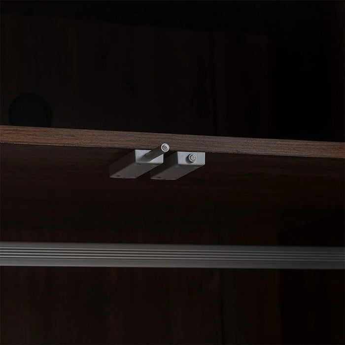 Oboro 6 Door Wardrobe With 2 Mirrors - Walnut/Beige