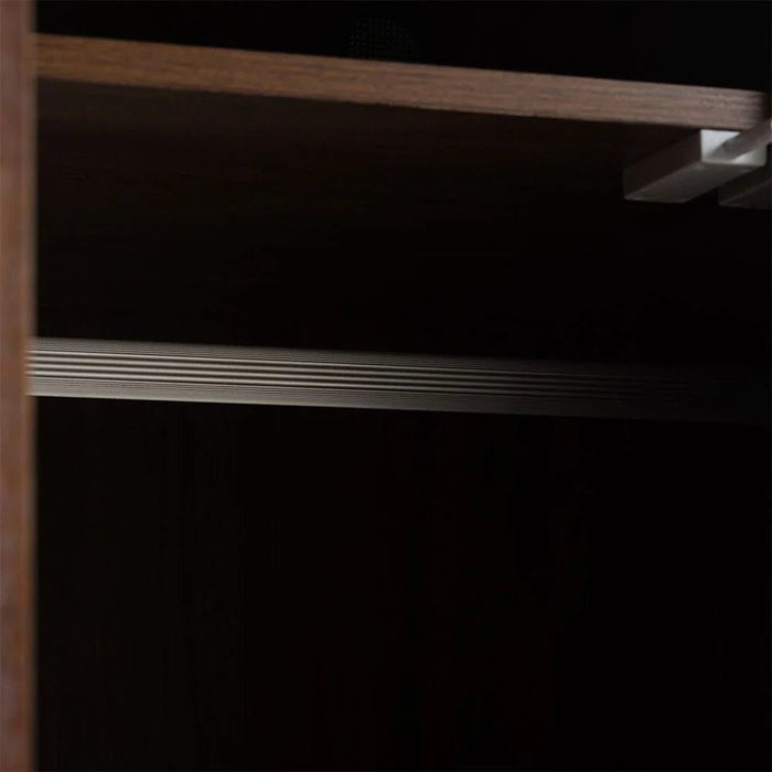 Oboro 6 Door Wardrobe With 2 Mirrors - Walnut/Beige