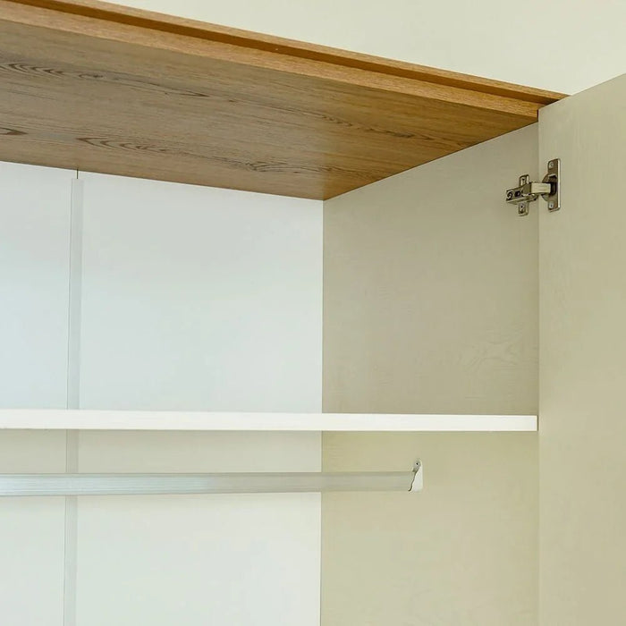 Amara 5 Door Wardrobe With 2 Glass - Oak/White