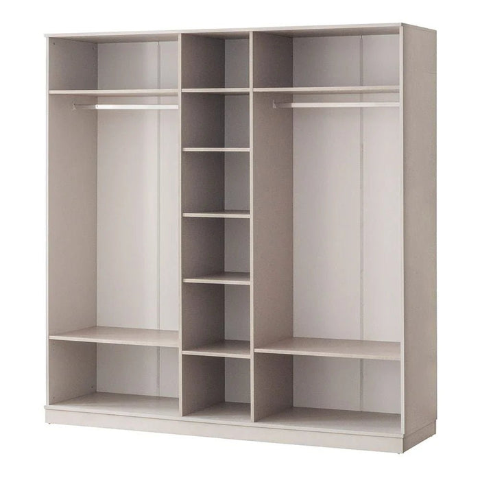Gotham 5 Door Wardrobe With Mirror - Grey