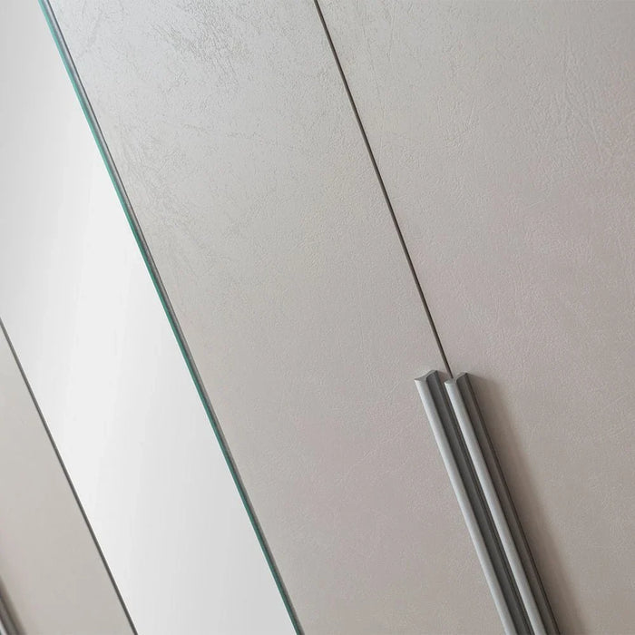 Gotham 5 Door Wardrobe With Mirror - Grey