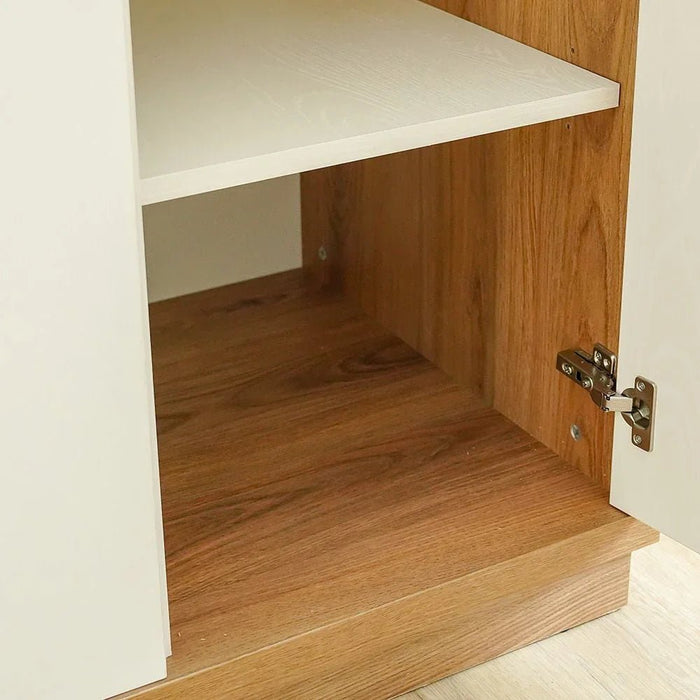 Amara 3 Door Wardrobe With 1 Mirror -Oak/White