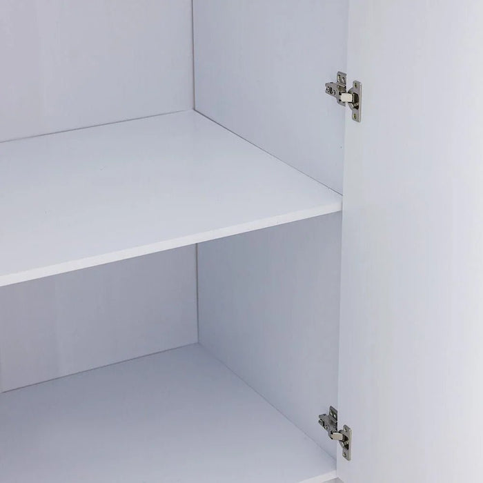 Pera 3 Door Wardrobe With Mirror White / Light Oak
