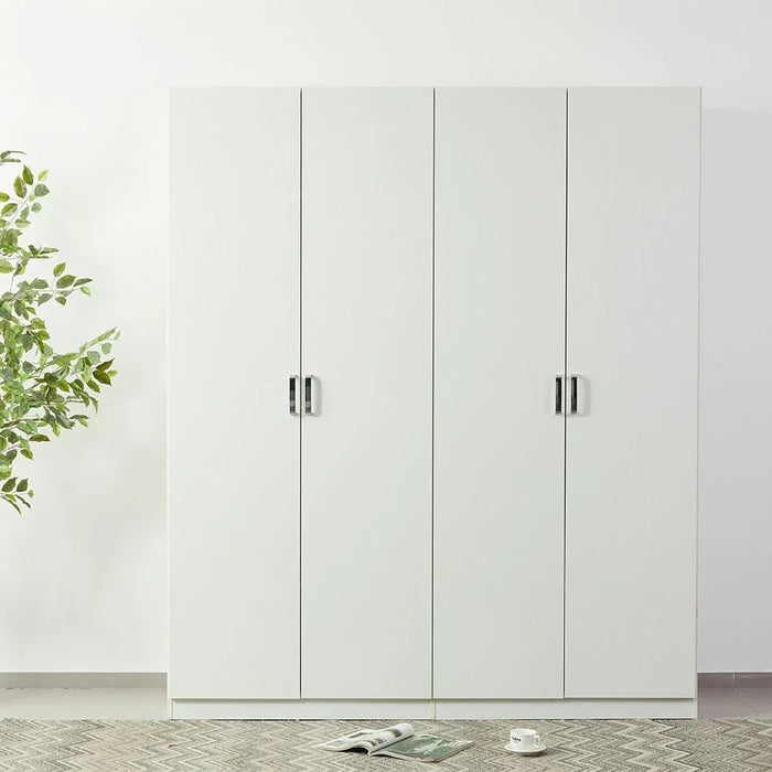 Thomas/New Allano 4 Door Wardrobe With Mirror Inside - White