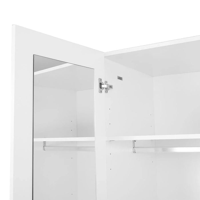 Thomas/New Allano 4 Door Wardrobe With Mirror Inside - White