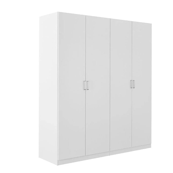 Thomas/New Allano 4 Door Wardrobe With Mirror Inside - White