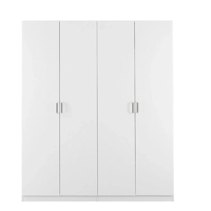 Thomas/New Allano 4 Door Wardrobe With Mirror Inside - White