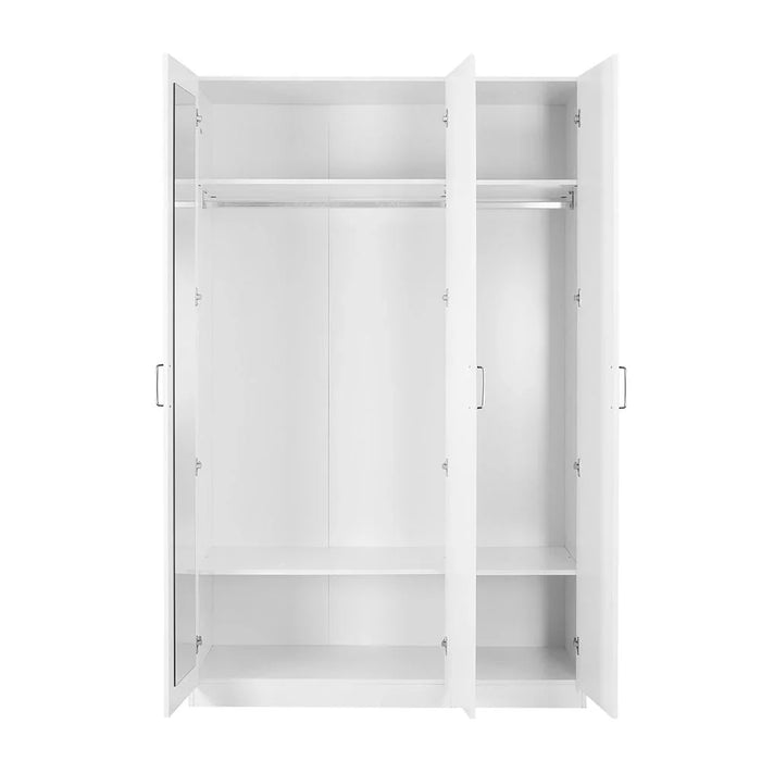 Thomas/New Allano 3 Door Wardrobe With Mirror Inside- White