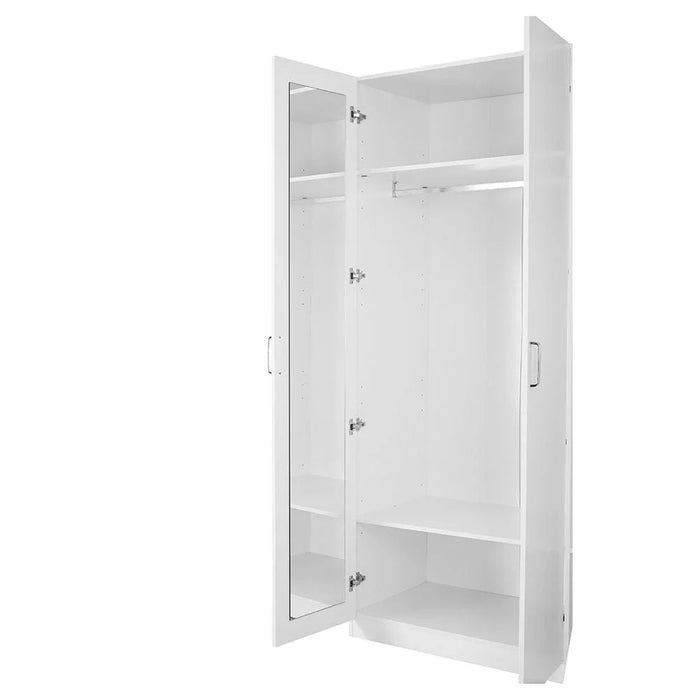 Thomas/New Allano 3 Door Wardrobe With Mirror Inside- White
