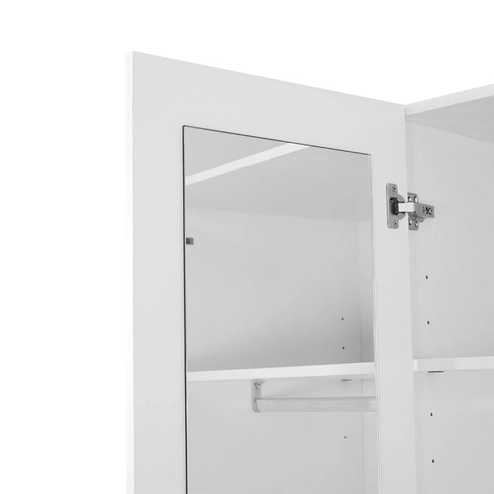 Thomas/New Allano 2 Door Wardrobe With Mirror Inside - White