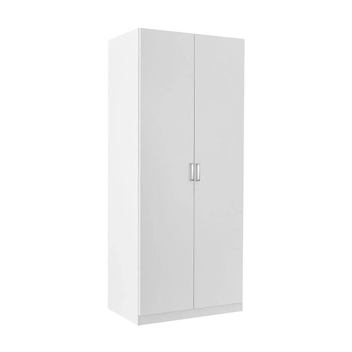 Thomas/New Allano 2 Door Wardrobe With Mirror Inside - White