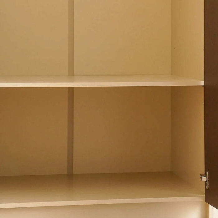 Bellano 5 Door Wardrobe With Mirror - Taupe/Wenge