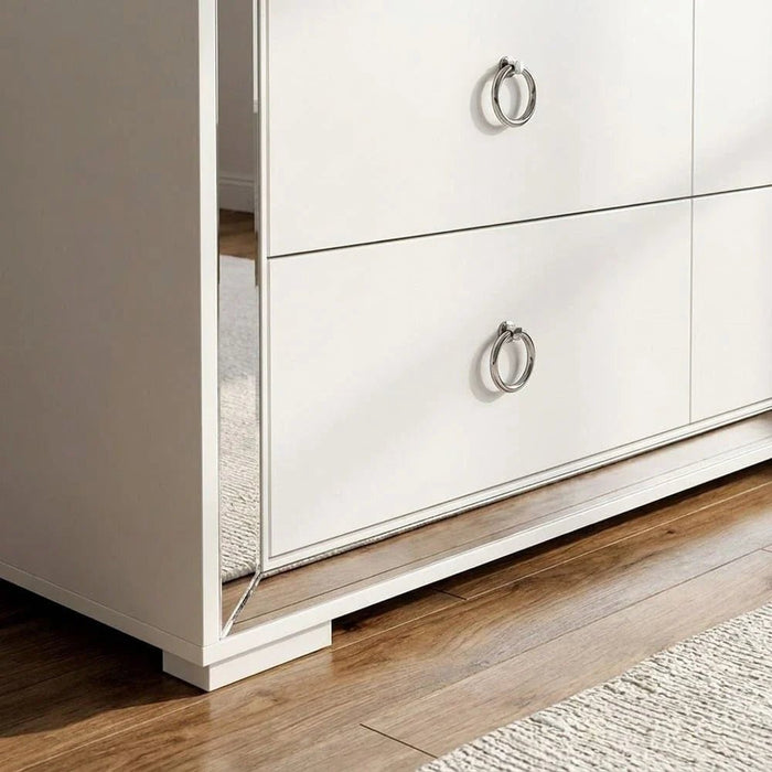 Ezekiel Dresser with Mirror-White/Silver