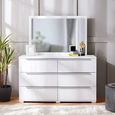 Brooklyn Dresser With Mirror-White