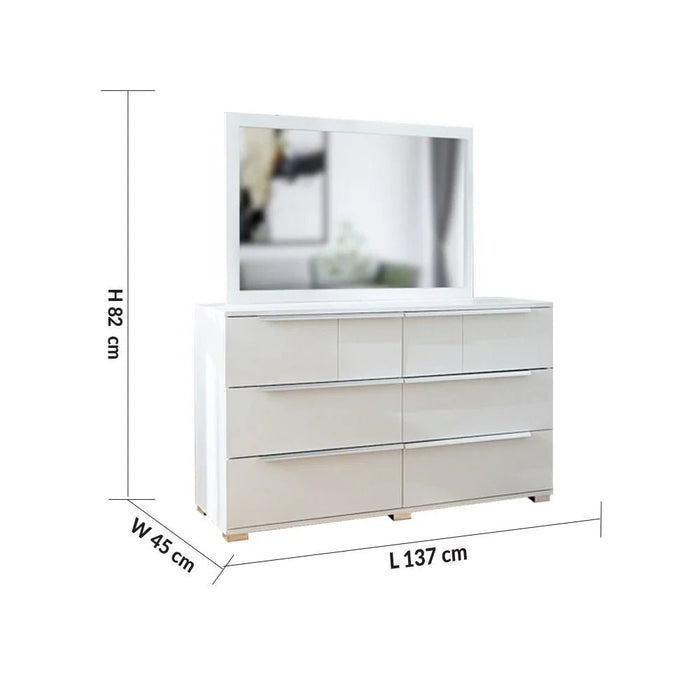 Brooklyn Dresser With Mirror-White