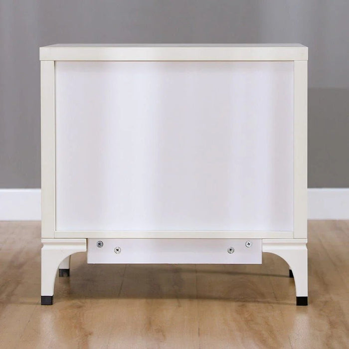 New Aloha Nightstand-White/Golden-With 2-Year Warranty