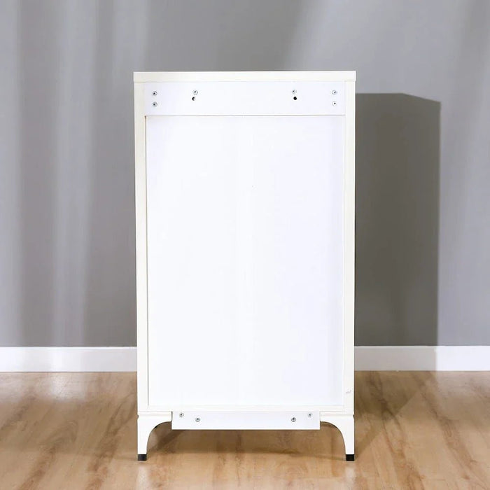 New Aloha Chest of 5 Drawers-White/Golden-With 2-Year Warranty