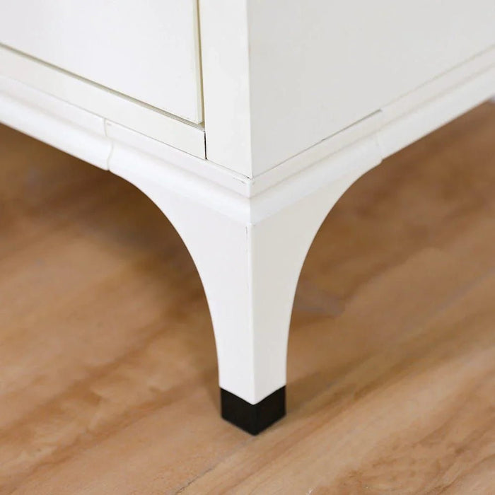 New Aloha Chest of 5 Drawers-White/Golden-With 2-Year Warranty