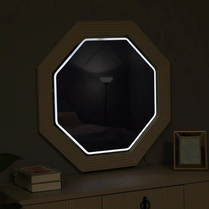 Defne Dresser with Mirror and Stool-Cream/Black-With 5-Year Warranty