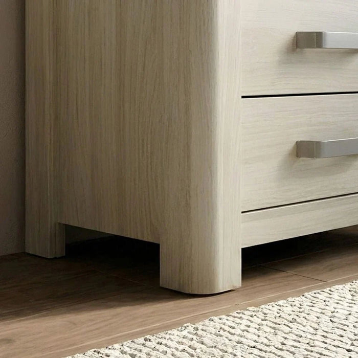 Olivos Nightstand-Ash Grey/Oak-With 2-Year Warranty