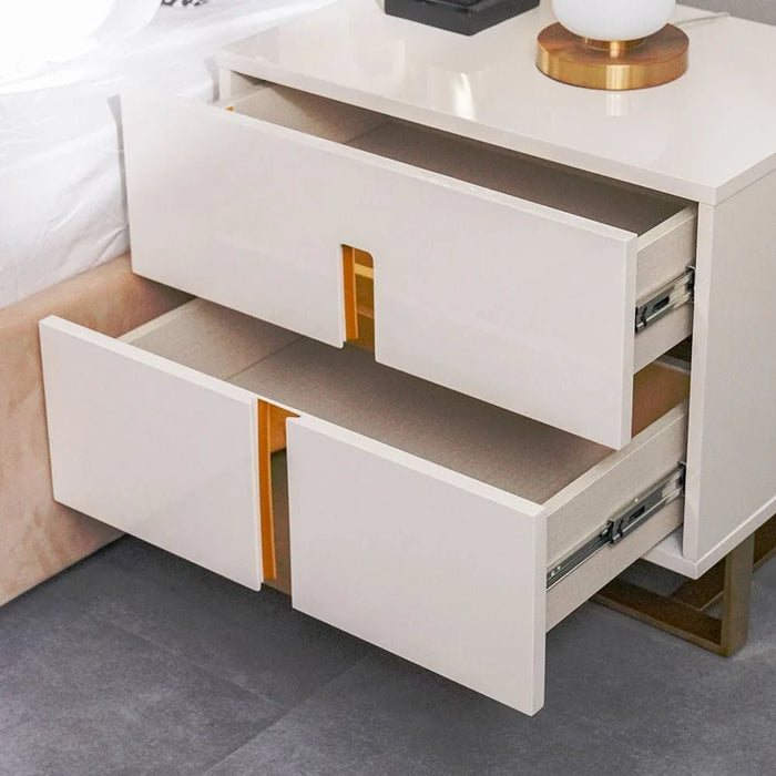New Poliana Nightstand-Beige-With 2-Year Warranty