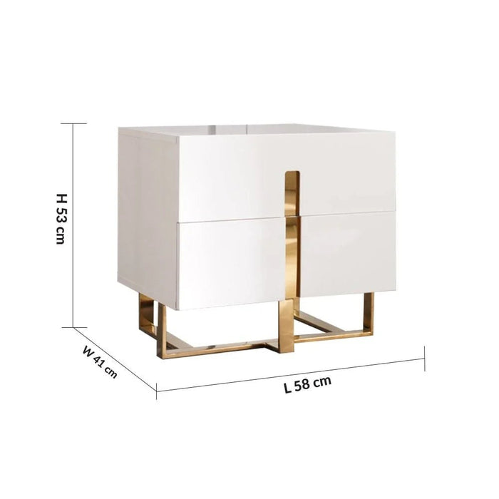 New Poliana Nightstand-Beige-With 2-Year Warranty