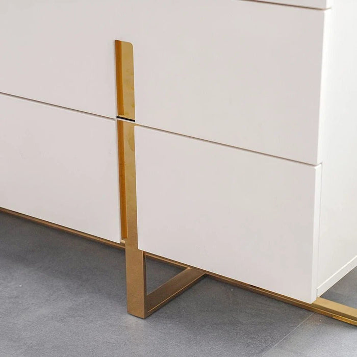 New Poliana Dresser with Mirror and Stool-Beige-With 2-Year Warranty