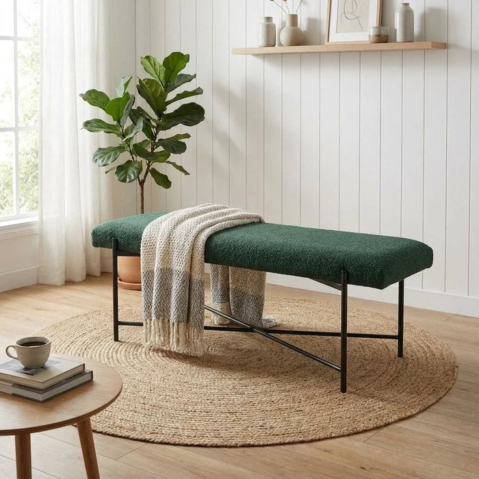 Arm Bed Bench-Green-122x42x45 cm-With 2-Year Warranty