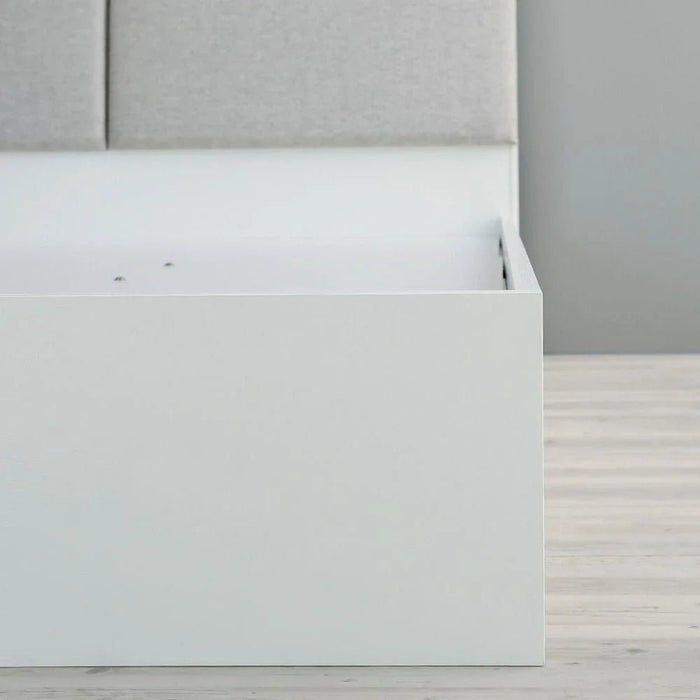 Palomeze 180x200 King Bed with Hydraulic and Headboard storage-White/Black-With 2-Year Warranty