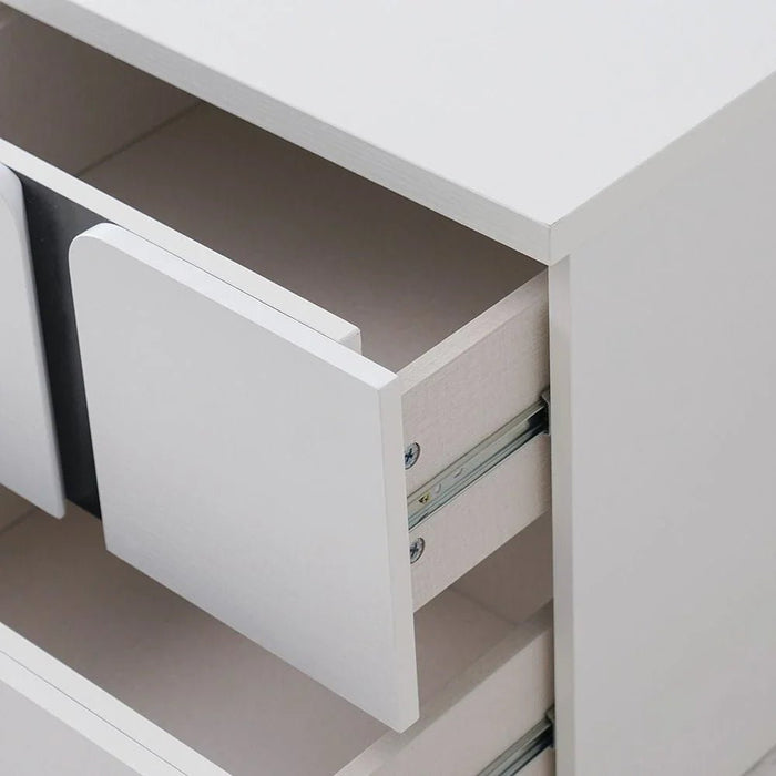 Palomeze Night Stand-White/Black-With 2-Year Warranty