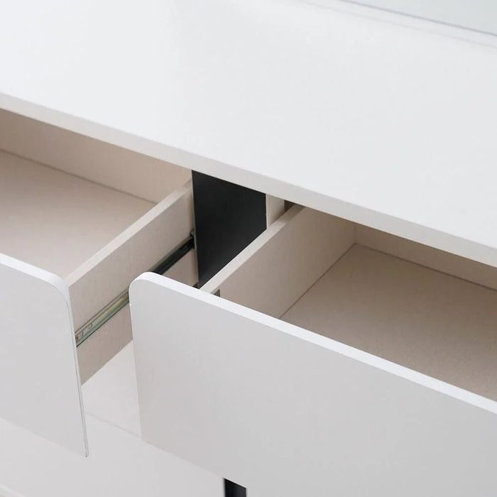 Palomeze Dresser with Mirror-White/Black-With 2-Year Warranty