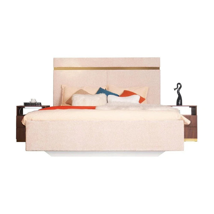 Ronin 180x200 King Bed-Beige/Golden-With 2-Year Warranty