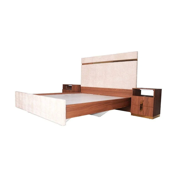 Ronin 180x200 King Bed-Beige/Golden-With 2-Year Warranty