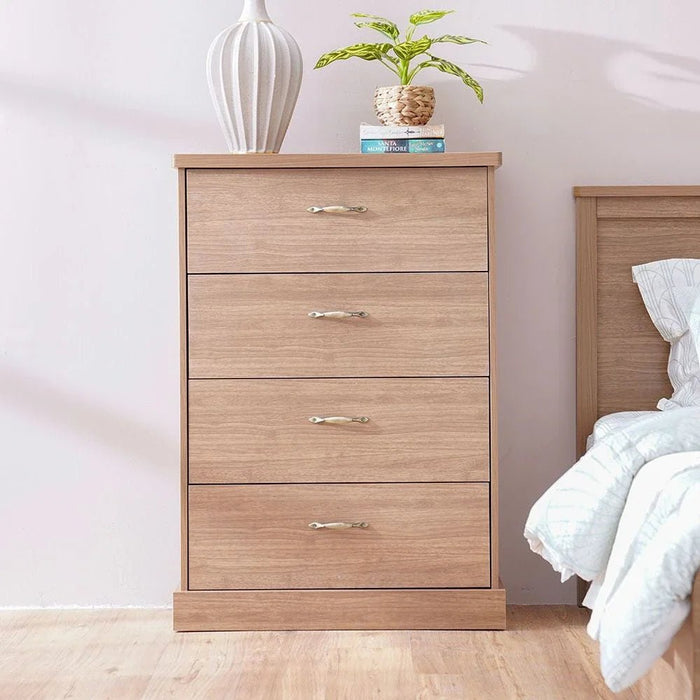 Zirco Chest ofæ4 Drawers -æBrown Oak-With 2-Year Warranty