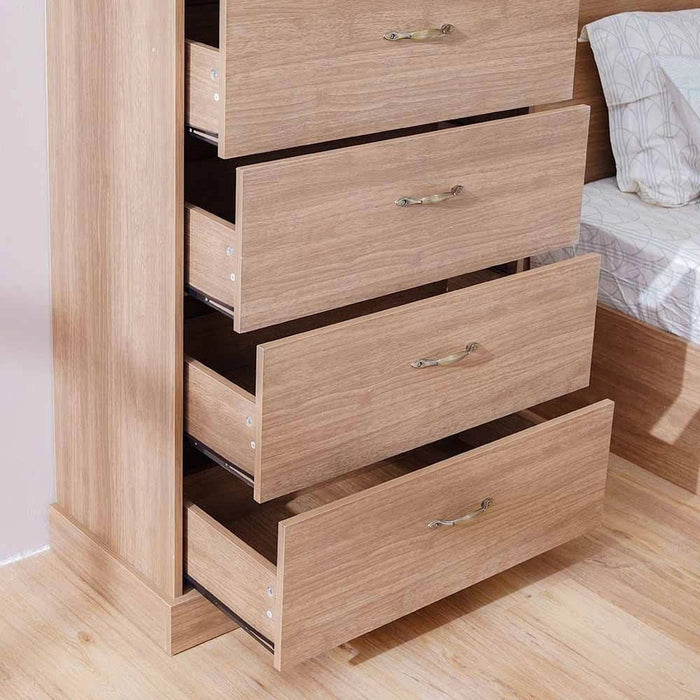 Zirco Chest ofæ4 Drawers -æBrown Oak-With 2-Year Warranty