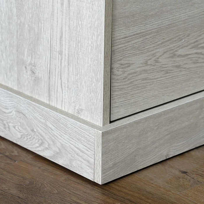 Zirco 6-Drawer Dresser with Mirror-White Oak-With 2-Year Warranty