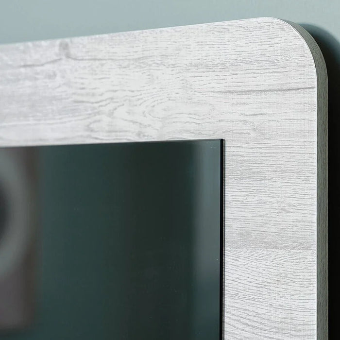Zirco 6-Drawer Dresser with Mirror-White Oak-With 2-Year Warranty