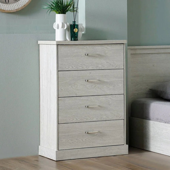 Zirco Chest ofÊ4 Drawers-White Oak-With 2-Year Warranty