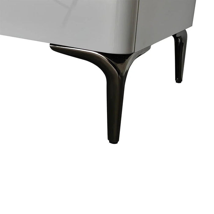 Santelmo Chest of 5 Drawers-High Gloss Light Grey