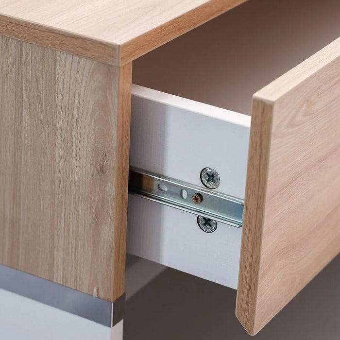 Frazer Dresser with Mirror-White/Natural oak