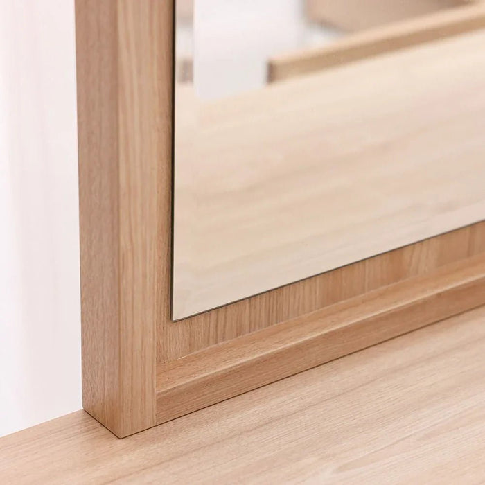 Frazer Dresser with Mirror-White/Natural oak