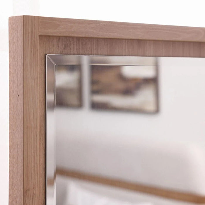 Frazer Dresser with Mirror-White/Natural oak