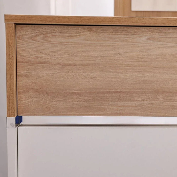 Frazer Dresser with Mirror-White/Natural oak