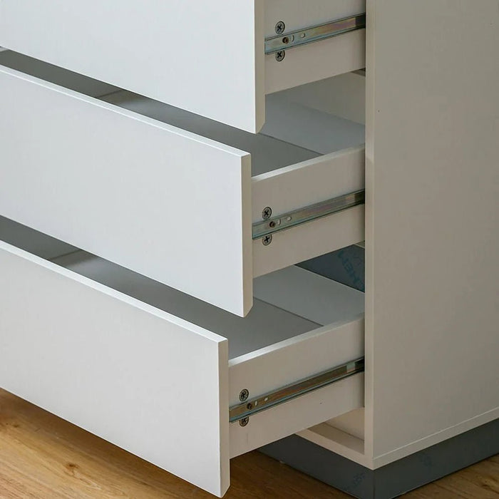 Frazer Chest of 5 Drawers-White/Natural Oak-With 2-Year Warranty
