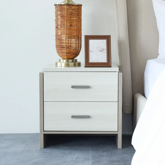 Barney Night Stand-Beige/Brown