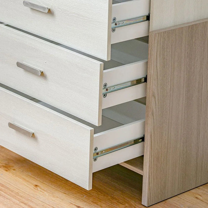 Barney Chest of 5 Drawers - Beige/Brown - With 2-Year Warranty