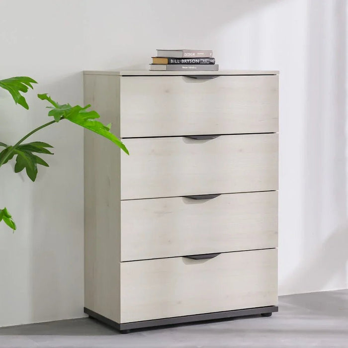 Pletora Chest Of 4 Drawers-Grey Oak