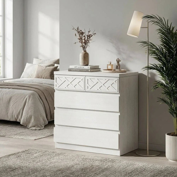 Casablanca Chest Of 5 Drawers-White Oak