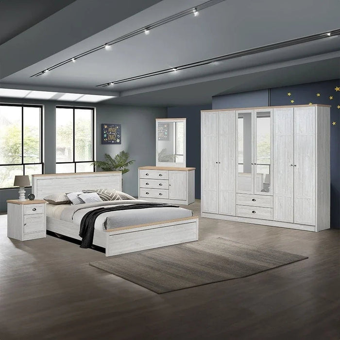 Cambridge 1-Drawer 1Door Nighstand-Oak & White Oak
